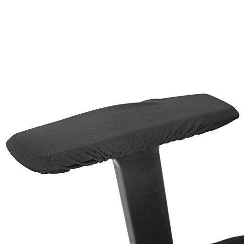 1 par de fundas de reposabrazos de silla extraíbles, fundas de reposabrazos de soporte para silla de oficina, reposabrazos, cojín para silla, almohadillas para el codo(NEGRO)