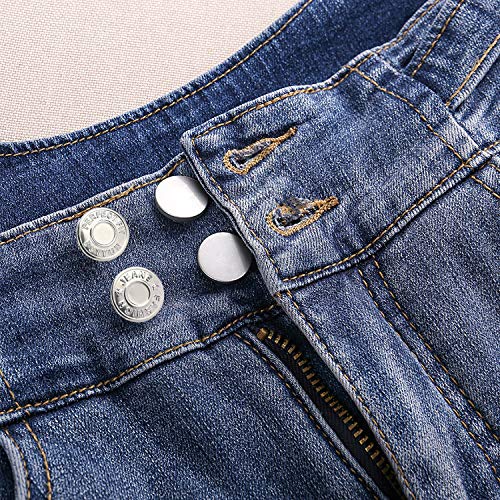 10 Piezas Botones Desmontables Vaqueros de 17 mm, Jeans con Botones de Repuesto, se Aplica a Pantalones, Chaquetas, Sombreros