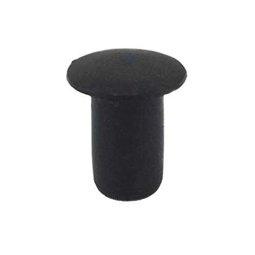 10 tapones para los agujeros de 6 mm IROX de color negro de plástico. Profundidad del orificio de 10 mm. Cabezal de 9 mm. Tapa para orificio para muebles de 6 mm