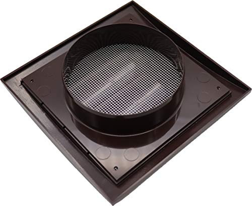125 mm Rejilla de ventilación de la campana de escape con protector de plagas integrado - Marrón - Cubierta de ventilación de aire - Cubierta de ventilación - Tapa de escape (12,5cm, marrón)