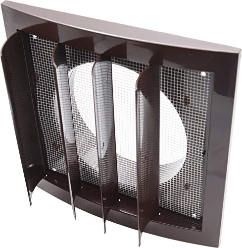 125 mm Rejilla de ventilación de la campana de escape con protector de plagas integrado - Marrón - Cubierta de ventilación de aire - Cubierta de ventilación - Tapa de escape (12,5cm, marrón)