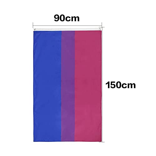 2pcs Bandera arcoíris Zeaye de 3 x 5 pies, colores vivos y resistente a los rayos UV, cabeza de lona y doble costura, banderas de orgullo gay