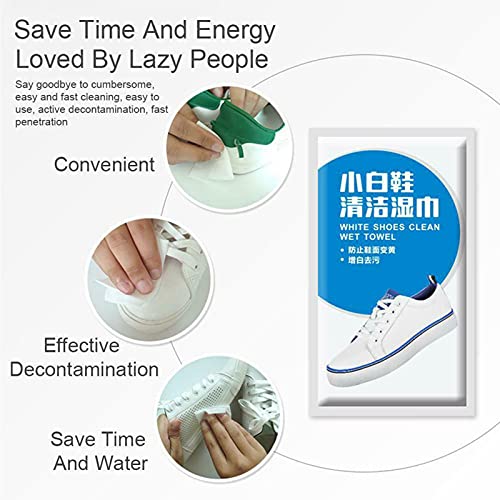 30Pcs Quick Wipes for Sneakers, Sneaker Cleaner Wipes White Shoes, Athletic Shoe Cleaning Wipes, Disposable Shoe Wipes, Give Your White Shoes a New Look