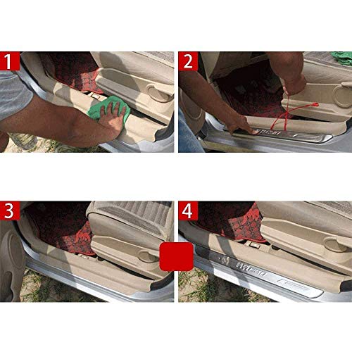 4Pcs Coche Exterior Protector Decoración Estribos, para Nissan Qashqai J10 J11 Kick Plates Door Sill Scuff, Acero Inoxidable Antideslizante Antiarañazos Sticker Accesorios