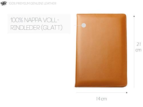 5 años de calendario, fabricado a mano en Alemania by Delmon Varone | en boxcalf cuoiobraun – Liso piel de vacuno de napa con costura en la piel Color.