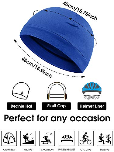6 Pieces Men Skull Caps Cotton Beanies Sleep Hats Multifunctional Helmet Liner Cap for Men and Women (Vintage Colors)