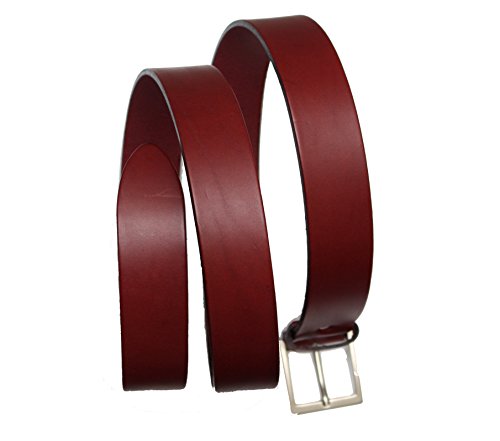 A to Z Leather Womens/Ladies Cuero de Vaca burgundyreal Britsh cinturón hecho a mano. Ancho – 1,25 'Pulgadas. Visite nuestra tienda online para más colores. Rojo granate 110