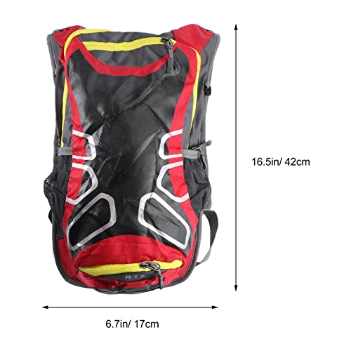 Abaodam Mochila impermeable de 12 l, para ciclismo, camping, equitación y montañismo, color rojo, rojo, Medium