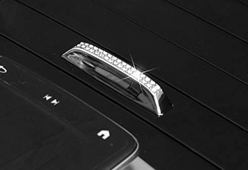 Accesorios de decoración de coche Bling Rhinestone Calcomanías coche taza de agua cubierta decorativa pegatina cubierta para Benz A B Class CLA GLB 2019 2020 (plata)