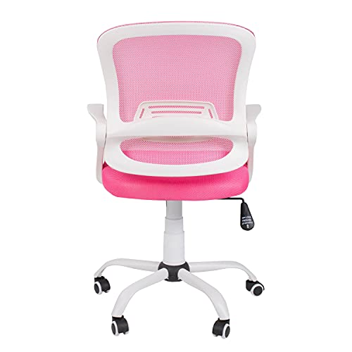 Adec Group Brisa, Silla de Escritorio giratoria, Silla de Oficina, Silla despacho con Ruedas, Color Rosa Claro, Medidas: 60 cm (Ancho) x 60 cm (Fondo) x 93-101 cm (Alto)