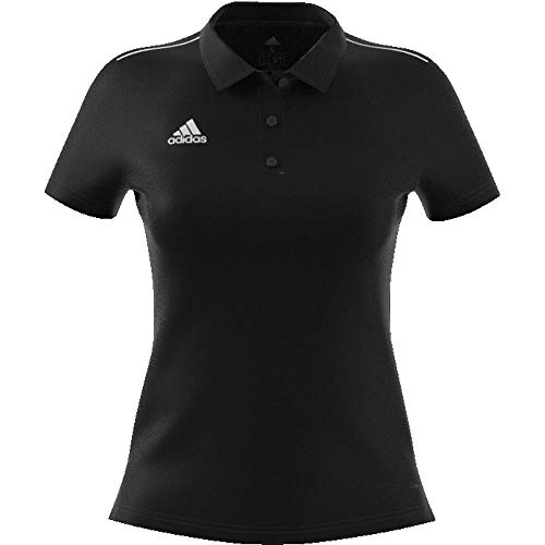 Adidas CORE18 POLO W Polo shirt, Mujer, Black/ White, L