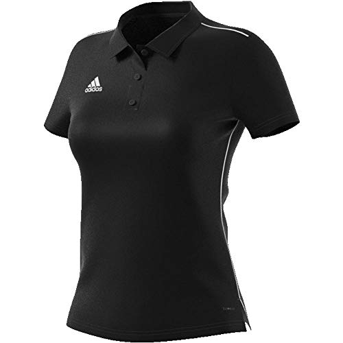 Adidas CORE18 POLO W Polo shirt, Mujer, Black/ White, L