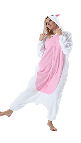 Adultos Animal Pijamas Cosplay Animales de Vestuario Ropa de Dormir Halloween y Carnaval Disfraces Gato Blanco M