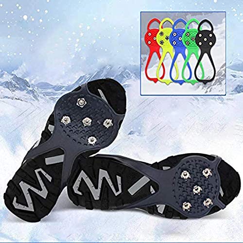 Aemiy Universal Non-Slip Gripper Spikes Anti-Slip Over Shoe Durable Cleats with Good Elasticity Easy to Pull On or Take Off
