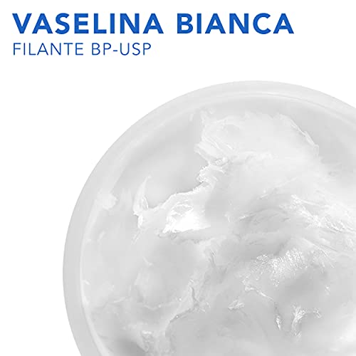 AIESI® Vaselina blanca fibrosa pura Ph.Eur. tarro de 1 kg para uso Médico Dermatológico y Profesional # Made in Italy