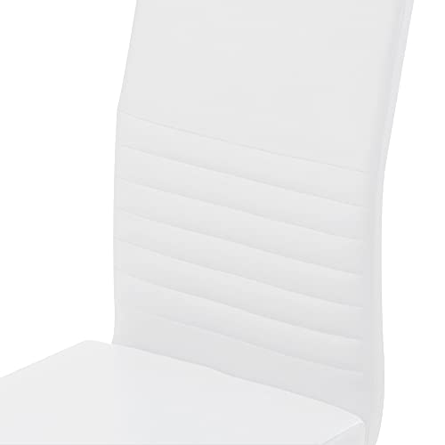 Albatros silla cantilever BURANO Set de 4 sillas Blanco, SGS probado