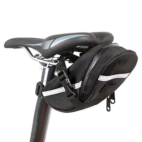Alforjas bicicleta Nylon bolso de la bicicleta a prueba de agua a prueba de golpes del asiento de silla de montar a caballo bolsa de almacenamiento de bolsa trasera de una silla bolsa de accesorios de