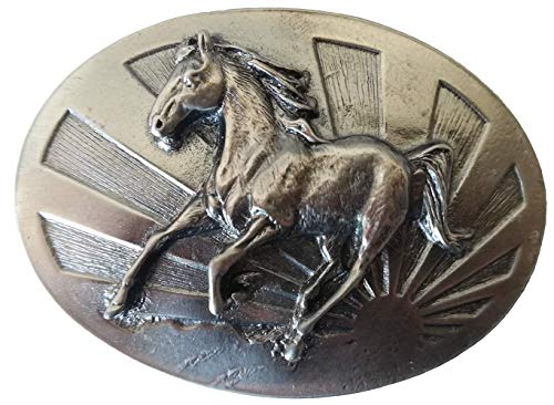almela - Hebilla cinturón motivo caballo - 4 cm de ancho - 40mm - Hebilla de repuesto - Equitación - Hípica