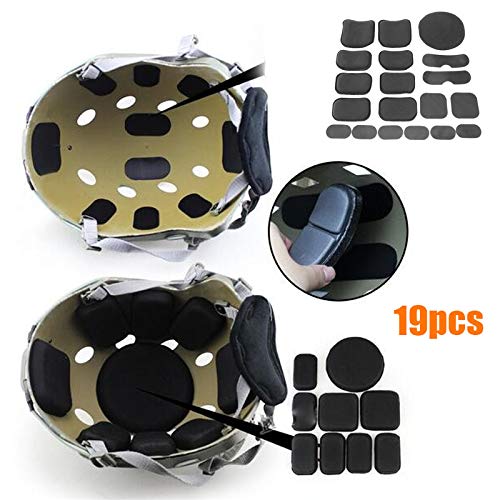 Almohadillas Casco Moto, Reemplazo de Espuma Kits de EVA Accesorios Tactical Protective Pad con Magic Stick Memory Mats Forro Universal anticolisión Protector de Esponja para Motocicleta Bike