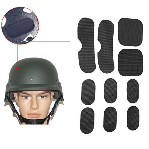 Almohadillas Casco Moto, Reemplazo de Espuma Kits de EVA Accesorios Tactical Protective Pad con Magic Stick Memory Mats Forro Universal anticolisión Protector de Esponja para Motocicleta Bike