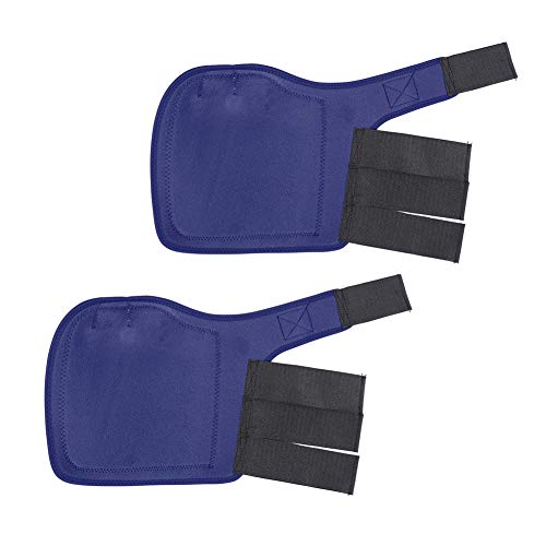 Alomejor 1 par de Botas de Soporte para Caballos Ajustable para Caballos Férula para Patas Soporte de protección para Botas(Azul Oscuro)