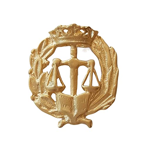 Alylosilver Insignia Profesional de Derecho Pin Para Hombre Mujer en Plata 925 Chapada en Oro con Caja para Regalo.