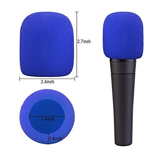 AMACOAM Esponja Microfono Cubierta de Micrófono 20 Piezas Espuma Microfono Lavable Cubierta de Espuma Micrófono del Parabrisas Micrófono Cubierta Pantalla de Espuma de Mano 5 Colores