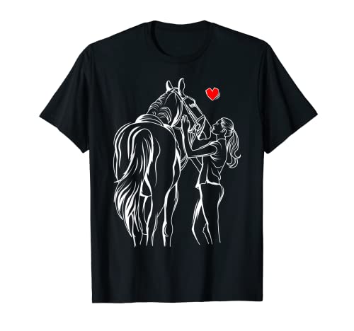 Amante de los caballos Chica Mujeres Cabalgatas Camiseta