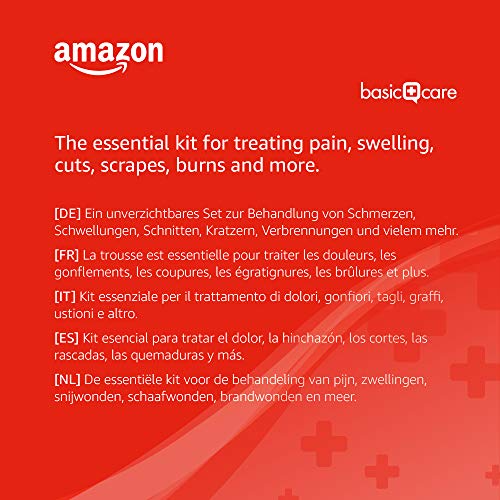 Amazon Basic Care - Kit de primeros auxilios, 54 unidades