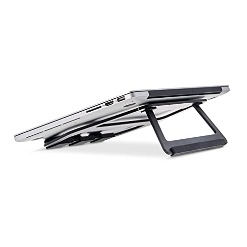 Amazon Basics – Soporte plegable de aluminio para ordenador portátil de hasta 33 cm (13 pulgadas), Negro