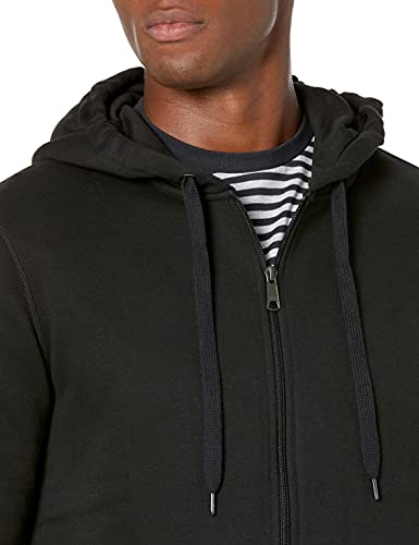 Amazon Essentials Full-Zip Hooded Fleece Sweatshirt Sudadera, Negro (Black), Large