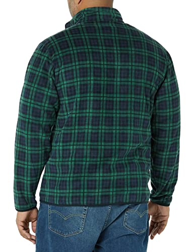 Amazon Essentials Full-Zip Polar Fleece Jacket Chaqueta de Forro, Azul Marino/Verde, Cuadros Escoceses, S