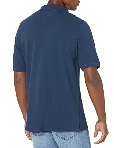 Amazon Essentials Regular-Fit Cotton Pique Polo Shirt, Azul, L