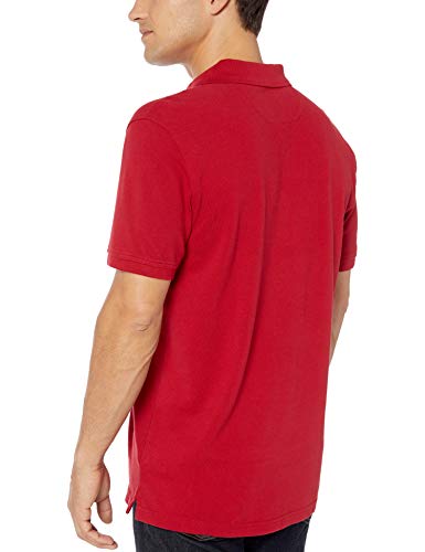 Amazon Essentials Slim-Fit Cotton Pique Polo Shirt Shirts, Rojo, US L (EU L)