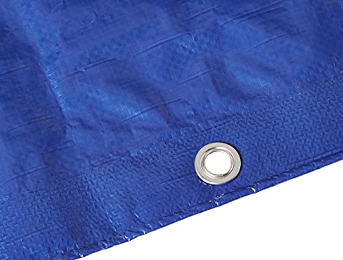 AmazonCommercial - Lona impermeable de poliéster multiusos, 9 x 12 m, 0,127 mm de espesor, azul, pack de 1 unidad