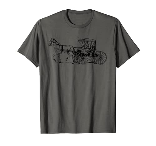 Amish Buggy - Carro de caballo y carrito Camiseta