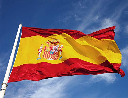 Amison Bandera España Grande, 2pcs Bandera de España, Resistente a la Intemperie, 90 x 150 cm