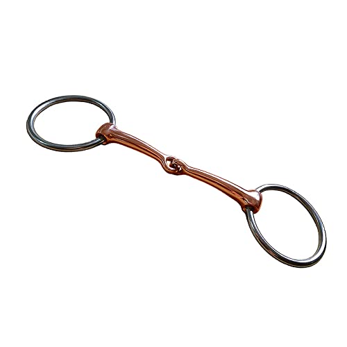 anillo de Snaffle del caballo del acero inoxidable de 65m m, con la boca flexible de los vástagos de la mordaza de cobre floja para la ayuda direccional para