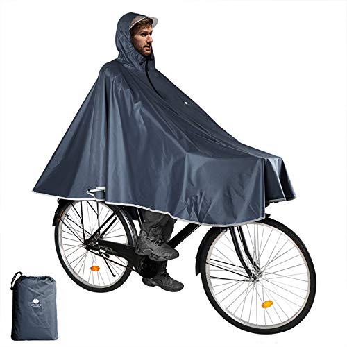 Anyoo Capas de Ciclismo Impermeables Portátiles Ligeras Poncho de Lluvia Bicicleta Compacta Unisex Reutilizable para Mochileros de Camping al Aire Libre