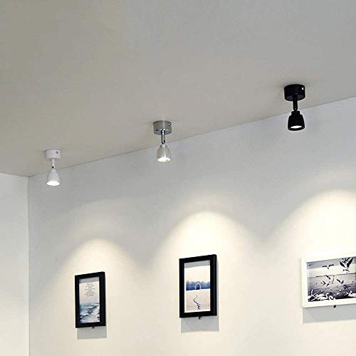 Apliques Wall 5W 7W Pequeño focos LED techo montado en la pared Pintura de la lámpara Negro Blanco nórdica escaparate gabinete del vino decorativo Spotlight 360 ° ajustable Sala de estar Tienda de rop
