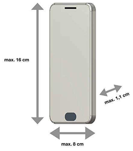 AQ Mobile Funda Cinturón Horizontal para Móviles y Smartphones, Talla XL (para 6,5" Smartphone) Textil, Pinza de cinturón, Cierre magnético