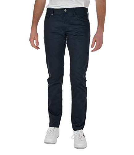 Armani Exchange Comfort Fabric Easy 5-Pocket Jeans, Azul Oscuro, 33 para Hombre