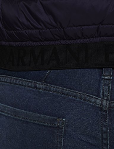 Armani Exchange Puffer Jacket Gilet Chaleco, Azul (Navy/Melange Grey BC 5578), Small para Hombre