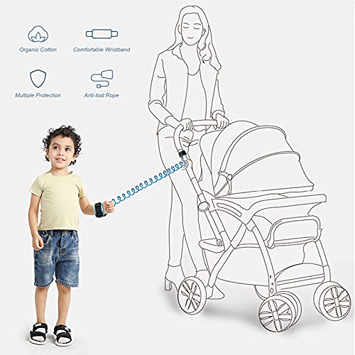 Arnes para Bebes y Niños, Rotación de 360 Grados Correa de Muñeca Antipérdida para Caminar y Compras, Naranja