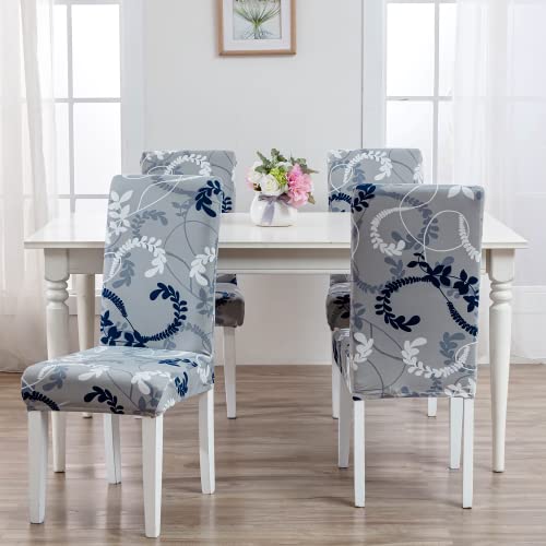 ARNTY Fundas para Sillas de Comedor,Ajustables Fundas Sillas Comedor Elasticas Protectoras para Sillas para Hotel,Decor Restaurante, Boda Moderna(Gris-Sale de,6 Piezas)
