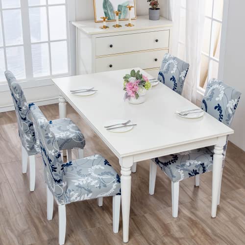 ARNTY Fundas para Sillas de Comedor,Ajustables Fundas Sillas Comedor Elasticas Protectoras para Sillas para Hotel,Decor Restaurante, Boda Moderna(Gris-Sale de,6 Piezas)