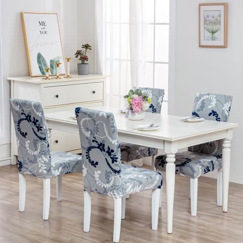 ARNTY Fundas para Sillas de Comedor,Ajustables Fundas Sillas Comedor Elasticas Protectoras para Sillas para Hotel,Decor Restaurante, Boda Moderna(Gris-Sale de,6 Piezas)