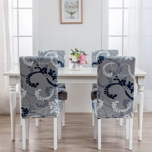 ARNTY Fundas para Sillas de Comedor,Ajustables Fundas Sillas Comedor Elasticas Protectoras para Sillas para Hotel,Decor Restaurante, Boda Moderna(Gris-Sale de,6 Piezas)