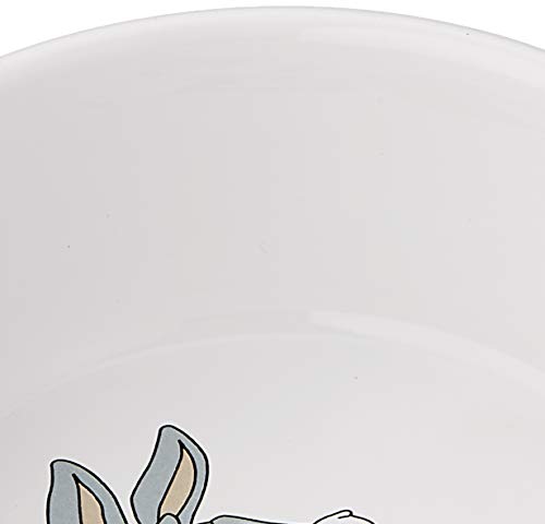 ARQUIVET Comedero, Bebedero de cerámica para conejos - Recipiente comida para roedores - Plato alimentador de cerámico para conejos - Cuenco para conejos - 300 ml - 11 cm
