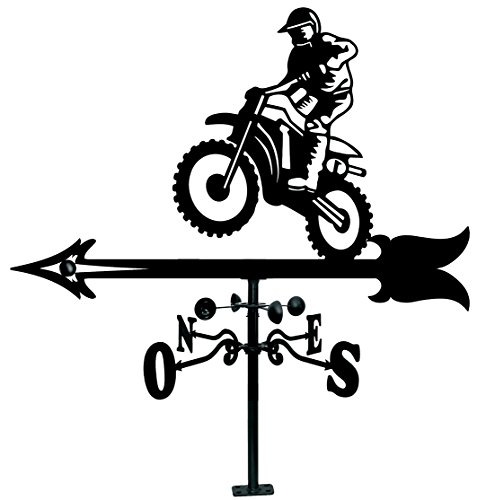 Arthifor Veleta para Tejado Silueta Motocross, Negro Mate